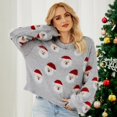 thumbnail image 2 of Traje navideño, suéter de punto con cabeza de anciano, suéter cálido de invierno, ropa de estilo versátil, 2 of 5
