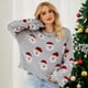thumbnail image 2 of Traje navideño, suéter de punto con cabeza de anciano, suéter cálido de invierno, ropa de estilo versátil, 2 of 5