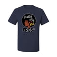 thumbnail image 2 of Wild Bobby, Pretty Girls Rock Fros Too Black History Month, Men Graphic Tees, Navy, Large, 2 of 3