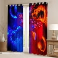 thumbnail image 2 of Manfei Modern VR Games Blackout Curtains Set of 2 (52x84 Each), Boys Blue Red Gamepad Window Curtains, Cartoon Dragon Animal Curtains and Drapes, Curtains and Drapes Home Decor, 2 of 6