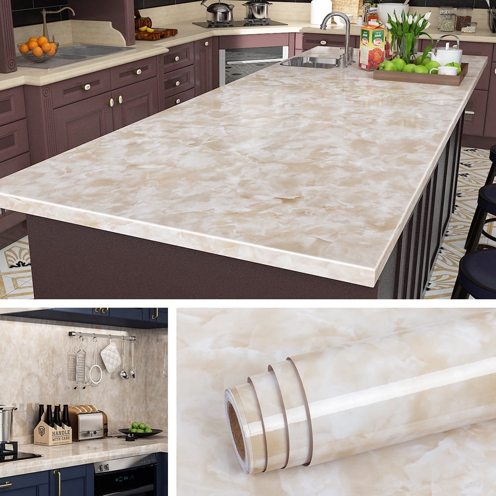 Livelynine 24x200 Inch Wide Countertop, L And Stick Countertop Marble Design