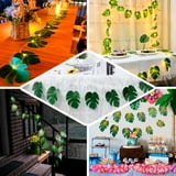 Efavormart 10ft Warm White LED Artificial Monstera Leaf Garland String ...