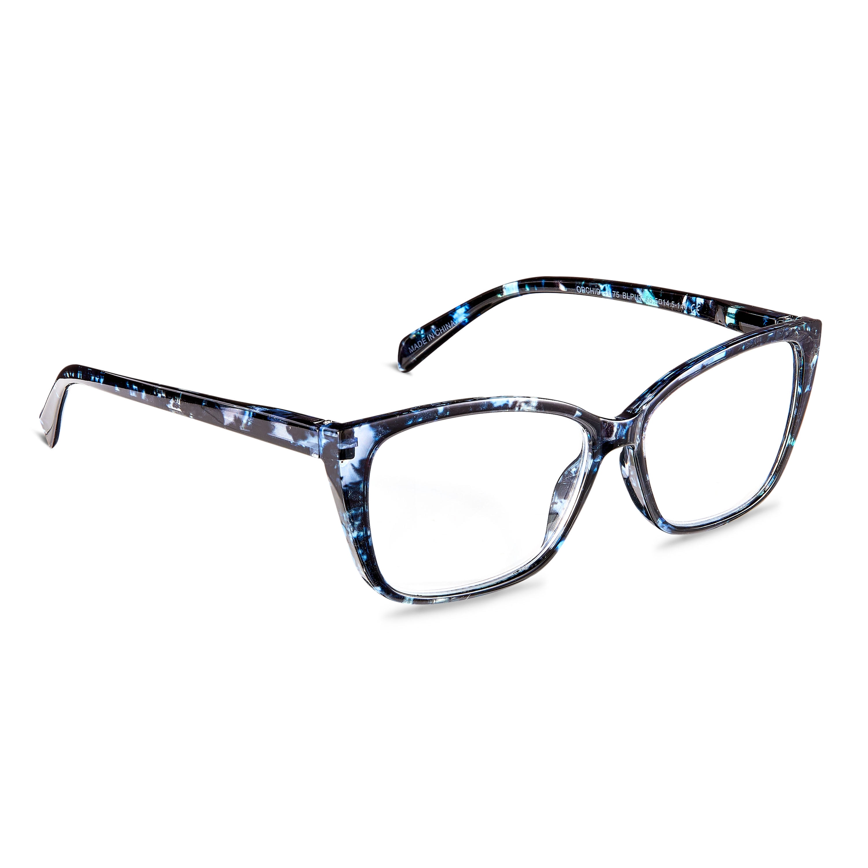 2 pack Equate Womens Orchid Cateye Reading Glasses with Ca