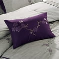 Chezmoi Collection Miki 7piece Luxury Purple Cherry Blossoms Floral Embroidery Bedding