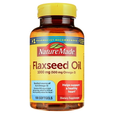 Nature Made Flaxseed Oil Softgels, 1000 Mg, 100 Ct