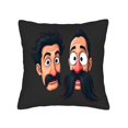 thumbnail image 4 of Set of 2 18x18in Throw Pillow Covers - Cartoon Characters with Exaggerated Features Perfect for Couch Bed or Car Decor, 4 of 8