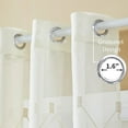 thumbnail image 6 of Topfinel White Sheer Curtains 96 inch Long Geometric Cream Embroidered Diamond Grommet Window Curtains for Living Room Bedroom,Tulle Window Drapes, Light Weight Soft Boho Curtains,54x96 inch,2 Panels, 6 of 7