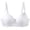 White, variant on IQOGKRN Women Elegant Wireless Floral Lace Bra Full Coverage Comfort Brassiere Soft Breathable Everyday Bra Beige 100A