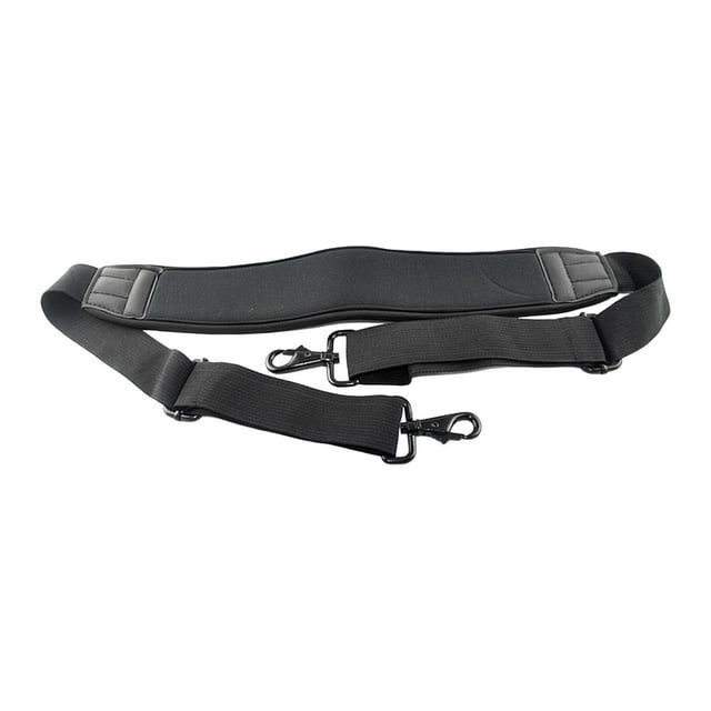 Correa de hombro universal cómoda antideslizante 57 pulgadas duradera gruesa negro para portátil bandolera maletín cámara de mensajero