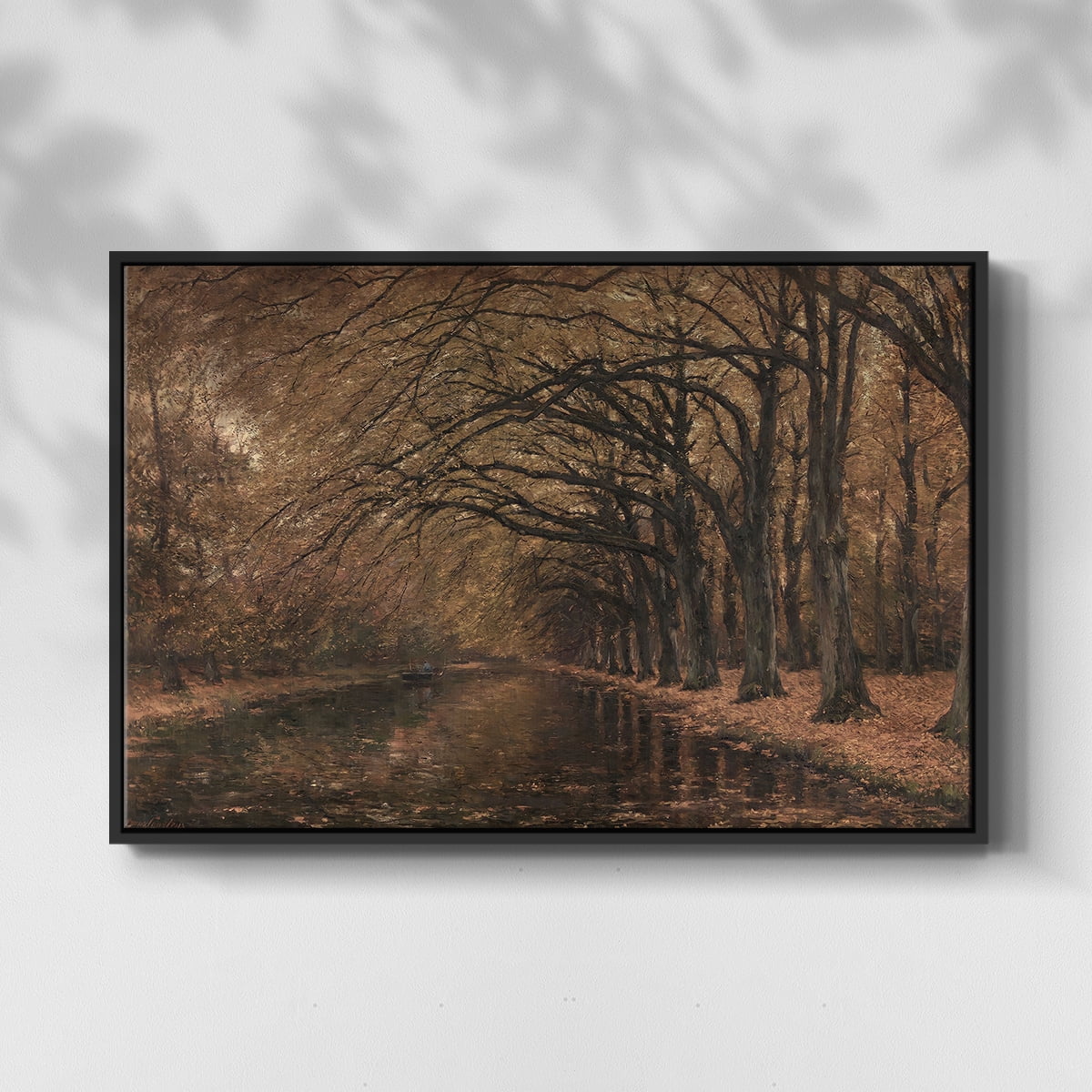 Vintage Landscape-CCCXXXII By Wexford Home Framed in Black Wood Gallery Wrapped Canvas 25 in. x 37 in.