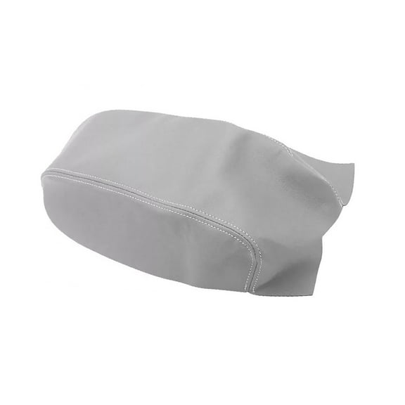 Center Console Cover Microfiber Leather Console Lid Armrest Cover for Hyundai Sonata 2015-2019 Gray Replacement