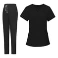 thumbnail image 4 of Conjunto De Uniforme Médico Strade Fareast Limited Para Mujer Pantalones Superiores De Enfermera Ropa De Trabajo Negro L, 4 of 8