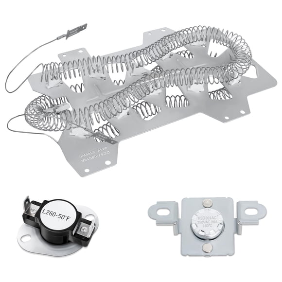 Élément Chauffant de Sécheuse DC47-00019A & DC47-00018A & DC96-00887A Thermostat à Fusible Thermique Compatible avec Sam-sung, Ken-more, May-tag, Kitchen-