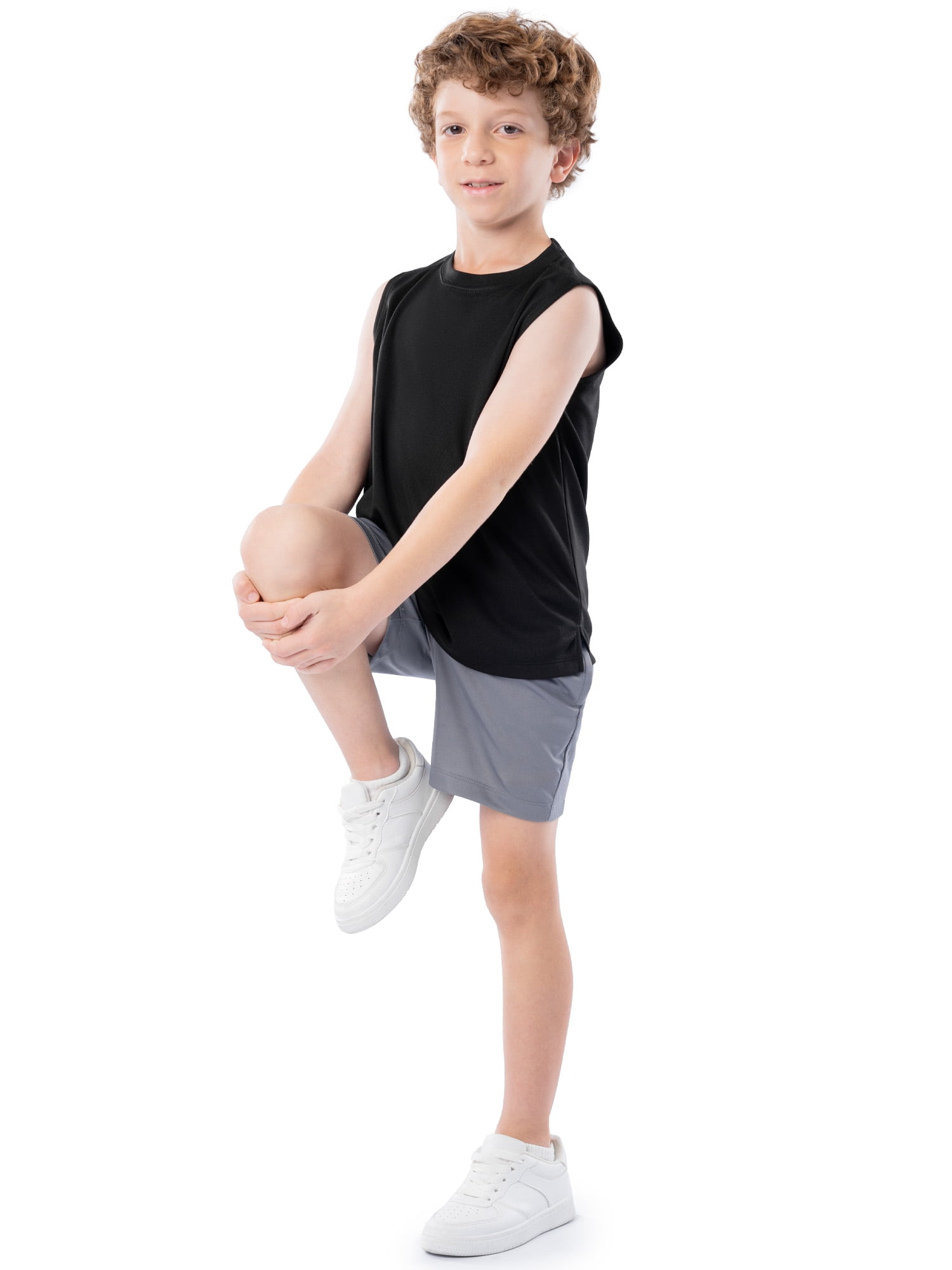 Athletic Works Boy's Core Active Muscle Tank, 2-Pack, Sizes 4-18 & Husky
