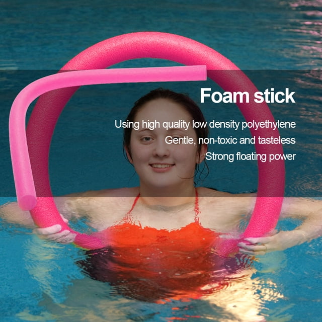 Palo De Flotador De Agua De Piscina De Natación Fideos de ayuda flotante para niños y adultos de 3 años en adelante (rosa 6.5x150cm) Likrtyny libre de BPA