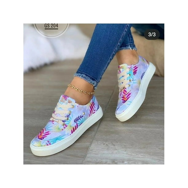Woobling Womens Running Shoe Breathable Canvas Sneakers Sport