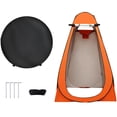 thumbnail image 5 of Pop Up Privacy Tent, Outdoor Privacy Shower Tent Portable Changing Room Camping Toilet with Carry Bag, Foldable Privacy Shelter Dressing Room Bathroom Toilet Shower Tent for Camping, Orange, 5 of 12