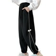 thumbnail image 3 of Sentuca Toddler Girls Sweatpants Sweat Fleece Pants Soft Sports Sweatpants with Pocket Drawstring, 3 of 8
