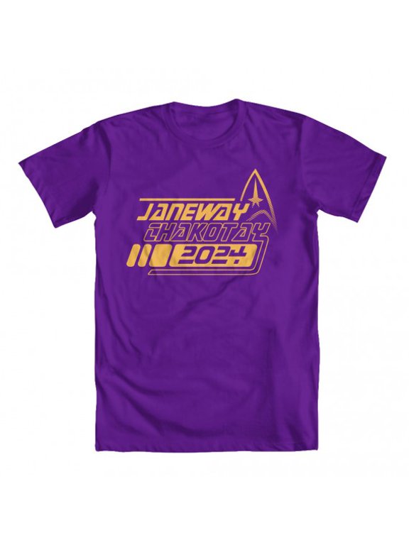 Janeway Chakotay 2024 Original Artwork Inspired by Star Trek Youth Girls' T-shirt Purple Large