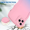 thumbnail image 3 of Case for iPhone 11 Pro Max Case Wave, Curly Frame Design for Women Girls, Cute Wavy Gradient Color Aesthetic Phone Case Soft Flexible TPU Shockproof Full-Body Protective Case Cover Pink Blue, 3 of 12