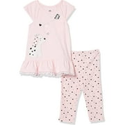 Kids Headquarters Girls 12-24 Months Dalmatian Puppy Heart Legging Set (Pink 24 Months)