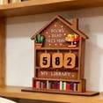 thumbnail image 2 of Wooden Sign For Books Read | Wooden Books Read Counter Display ReadTracker For Library Home Desk Readers Teachers Bookworm Easter Crafts Craft Table for Kids Craft Storage Cart Easter Crafts for, 2 of 8