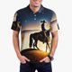 thumbnail image 1 of Fotbe Azure Sky Western Desert Cowboy Camiseta Polo de Golf para Hombre con Estampado – Camisa Deportiva Transpirable con Cuello Abotonado-Small, 1 of 6
