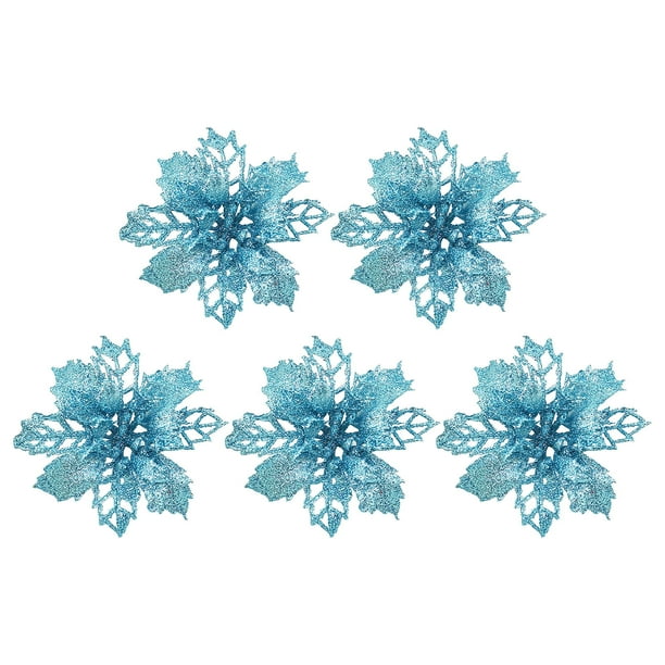 Xihbxyly Flores Navideñas, Adornos Brillantes para El Árbol de Navidad, Adornos Decorativos para Coronas, Detalles para Cajas de Regalo, Uso Festivo En Interiores y Exteriores, Amantes de La Decoraci