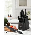 thumbnail image 4 of FOHERE Knife Set, 13 Pieces Self Sharpening Stainless Steel Kitchen Knife Set, Black Granite, 4 of 9
