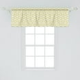 thumbnail image 2 of Ambesonne Wheels Valance Pack of 2, Bicycle Abstract Circles, 54"X18", Yellow and White, 2 of 4
