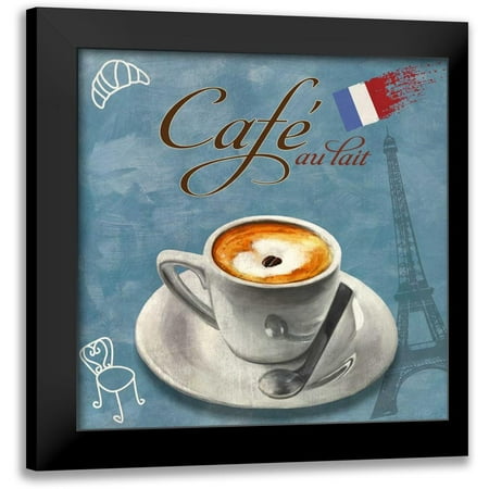 Teller, Skip 12x12 Black Modern Framed Museum Art Print Titled - Cafe au lait