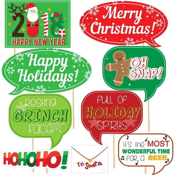Christmas Photo Booth Party Props - Hand Made for Christmas Party
