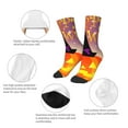 thumbnail image 3 of Kdxio Halloween Print Children's Socks for Daily Wear and Sports Use Colorblock Mid-Calf Design Breathable Material, 3 of 5