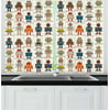 Kids Curtains 2 Panels Set, Various Different Super Robot Figures Set in Cartoon Style Fantasy Futuristic Machine, Window Drapes for Living Room Bedroom, 55W X 39L Inches, Multicolor, by Ambesonne