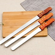 Angfeng 10/12/14 Inch Best Serrated Bread Knife Cake Cutting Knifes Long Slicing Cutter Stainless Steel Loaf Breads Slicer Kitchen Tools(14 inch-B)