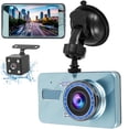 thumbnail image 2 of Dash Camera Professional Car Driving Recorder with 4inch IPS Screen FHD 1080P Smart Front and Rear Dual Cam 170° Wide Angle 24HR Parking Monitor G-Sensor Automatic Recording 32GB Max (To, 2 of 11