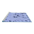 thumbnail image 2 of Ahgly Company Machine Washable Indoor Square Abstract Blue Modern Area Rugs, 8' Square, 2 of 4