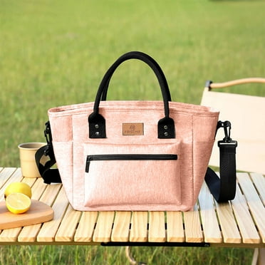 Freezable Lunch Bag, Wild Pink, Built with Technology, Collapsible, Reusable, Zip Closure with Front Pocket and Shoulder Straps, Perfect for Tweens and Adults