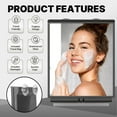 thumbnail image 6 of ToiletTree Products Travel and Dorm Fogless Shower Shaving Mirror with Squeegee and Travel Bag and Suction Cups, Grey Matte Finish, 6 of 10