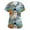 Blue_05#105A, variant on Garbnen Christmas Scrub Tops Women Print V Neck Short Sleeve Cute Tops for Women Winter Fall Xmas Print Nursing Uniforms with Pockets S-5xl