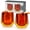 Orange, variant on Viski Aurora Tumblers for Wine, Cocktails, Iced Coffee, 9oz Set of 2, Smoke