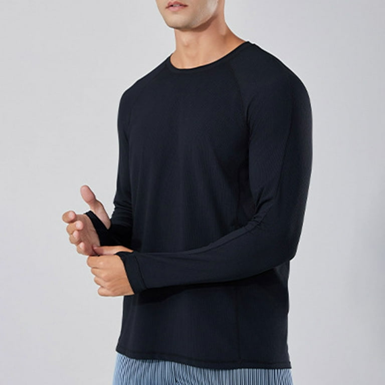 VSSSJ Athletic Shirts for Men Lightweight Long Sleeve Quick Dry