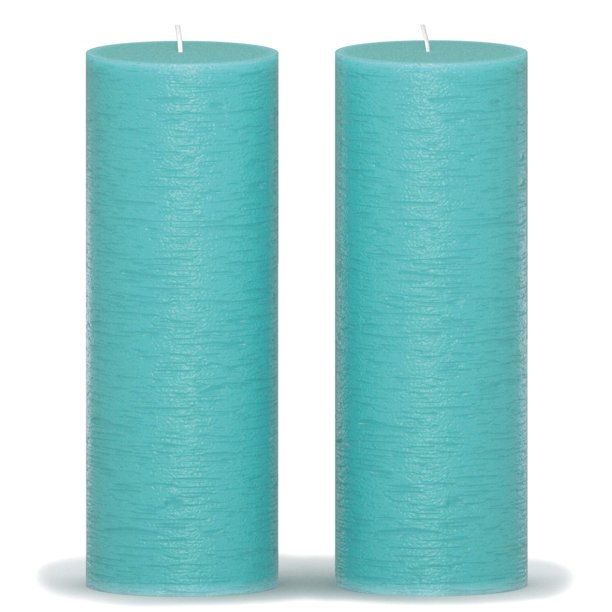 CANDWAX 3x8 Pillar Candle Set of 2 Decorative Candles Unscented and No Drip Candles Ideal as