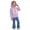 Purple, variant on Eltusu Girls Cotton Outfit Sets, Graphic Fare Leg Long Sleeve Hoodies&Jeans Sets Purple Size 2-8 T