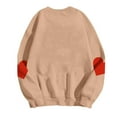 thumbnail image 5 of yievot Women's Valentine Sweatshirts Crew Neck Pullover Heart Loose Sweatshirt, 5 of 5