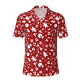 thumbnail image 2 of Daiia Red Christmas Cheer. Pattern Men’s Polo Shirts,Solid Deck Shirt,Classic Fit, Breathable Cotton Polo for Casual and Sport Wear-4X-Large, 2 of 7