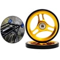 thumbnail image 2 of Langgg Folding Bike Easy Wheel EZ Wheels for Traveling Rack Gold, 2 of 9