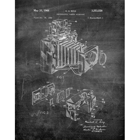 Photography Artwork - Original Camera Bing Artwork Submitted In 1966 - Photography - Patent Art Print