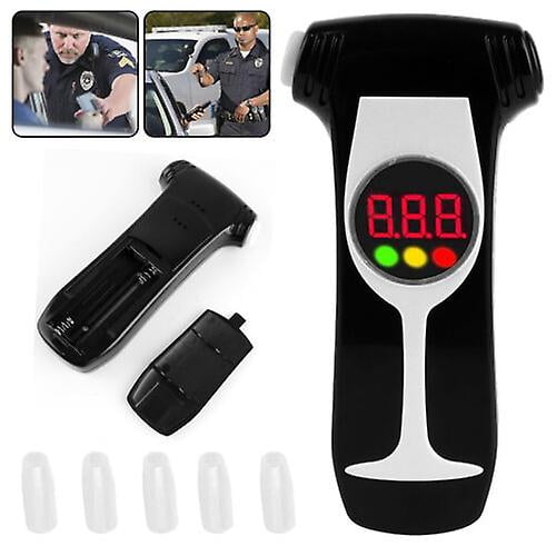 Police Lcd Digital Breath Alcohol Analyzer Tester Breathalyzer Test Detector