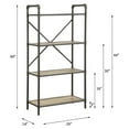 thumbnail image 7 of ACME Itzel 4-Shelves Bookshelf in Antique Oak and Sandy Gray, 7 of 7